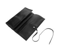 FRCOLOR Cosmetic Bag Roll up Makeup Bag Portable Makeup Organizer Brush Holder Pu Material Black