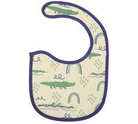 FRCOLOR Cotton Drool Towel Bib for Newborns and Breathable Soft Saliva Cloth with Cute Blue Crocodile Edge Wear-resistant Weaning Bib Keeps Clothes Dry and Clean