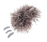FRCOLOR Crazy Scientist Wig with Brown Braids Eyebrows and Mustache Costume Accessories for Halloween Cosplay Science Party Adults
