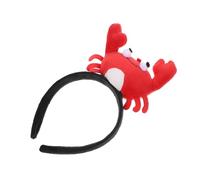 FRCOLOR Creative Crab Stuffed Animal Hairband with Hair Hoop for Adults Cute Aquatic Creature Headband for Halloween Christmas Costume Parties Cosplay and Photo Props
