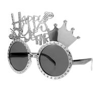 FRCOLOR Creative Happy Year Party Eyeglasses Photo Prop Funny Sunglasses for Men and Women Unique Chic Festival Glasses for Year Celebration