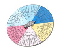 FRCOLOR Creative Rotating Emotion Wheel Brooch Pin Feeling Wheel Accessory for Social Interaction and Parties Stylish Badge for Expressive Fun