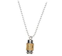 FRCOLOR Cremation Ashes Necklace for Men Stainless Steel Urn Pendant Jewelry Memorial Keepsake for Human Pet Ashes Durable Chic Design for Remembering Loved Ones