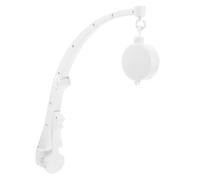 FRCOLOR Crib Mobile Arm with Music Box Bed Bell Rattles Bracket Durable Attachment Clamp for Nursery Decor Portable Design for Home Travel Use