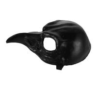FRCOLOR Crow Skull Mask Black One Size - Halloween Raven Bird Beak Cosplay Mask for Masquerade Party, Scary Bird Beak Skull Costume Accessory for Adult Dress Up