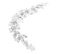 FRCOLOR Crystal Bridal Headband Sparkly Rhinestone Hair Vine Floral Wedding Hairpiece for Brides Leaf Design Elegant Bridal Hair Accessory for Weddings Prom