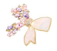 FRCOLOR Crystal Butterfly Brooch Pin Elegant Rhinestone Lapel Pin for Women Wedding Party Dress Coat Jewelry Accessory Versatile Shawl Corsage