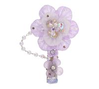 FRCOLOR Crystal Flower Hairpin Resin Flower Hair Clip Artificial Pearls and Tassels for Wedding and Bridal Party Asian Hair Accessory for Women