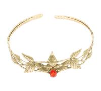 FRCOLOR Crystal Tiara Leaves Headband Women Head Chain Bride Headpiece Bridal Headband Hair Accessory for Fairy Costume Wedding