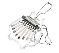 FRCOLOR Crystal Transparent Key Mini Kalimba Thumb Piano Portable Finger Harp with Unique Shape Easy to Play Musical Instrument for Beginners and Music Lovers