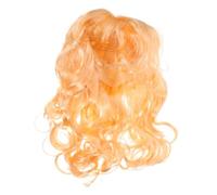 FRCOLOR Curly Long Wavy Wig with Bangs Synthetic Fiber Lightweight Heat Resistant Hair for Women Fancy Dress Party Halloween Cosplay Role Play