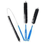 FRCOLOR Curved Drain Cleaning Brush for Removing Lint Buildup with Hard Nylon Bristles and Bendable Wire , Flexible Metal Tube Cleaner and Maintaining Optimal Water Flow in Sewer Pipes