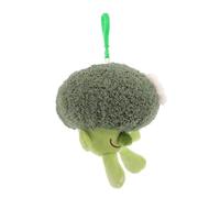 FRCOLOR Cute Broccoli Plush Keychain Pendant Lovely Vegetable Keychain for Backpacks Soft Velour Cloth Material Charming Bag Decoration Key Accessory present for Veggie Lovers