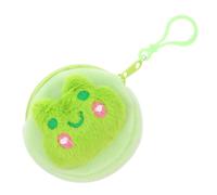 FRCOLOR Cute Cartoon Frog Plush Coin Purse Soft Wallet for Coins Keys Earbuds Portable Storage Bag for Adorable Change Pouch for Outdoor Use