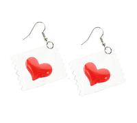 FRCOLOR Cute Heart Candy Bag Hook Earrings for Lightweight Dainty Ear Jewelry Unique Design for Various Outfits for Holidays and Special Occasions