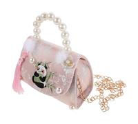 FRCOLOR Cute Panda Crossbody Bag Lightweight Polyester Shoulder Bag with Handle for Parties and Special Occasions Comfortable and Charming Design with Delicate Pearls