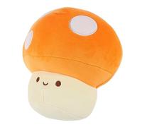 FRCOLOR Cute Simulation Mushroom Doll Plush Pillow Pendant for Home Decor Orange Stuffed Mushroom for Bedroom Living Room Car Bag Ornaments