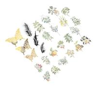 FRCOLOR Cyanotype Printing Kit with 26 Plastic Botanical Templates and 12G Cyanotype Paper, Designed for DIY Printing and Handmade Paper Art