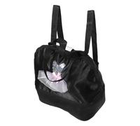 FRCOLOR Dance Backpack Black Nylon Polyester with Shoe Compartment | Adjustable Straps, Weatherresistant Build, Multiple Compartments, Lightweight Design, for Little Dancers and Ballerinas