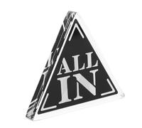 FRCOLOR Dealer Button Triangle Double Layer Acrylic Poker Chip Black White Lightweight Game Token for Party Supplies Social Gatherings Family Game Night