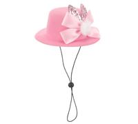 FRCOLOR Decorative Easter Hat Dog Cat Costume Bunny Ear Bowknot Hat with Adjustable Rope Easy to Take on Or off Cloth Material for Festivals and Pet's Dressing
