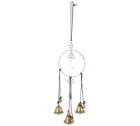 FRCOLOR Decorative Energy Witch Wind Crystal with Chime Metal and Materials, Crisp Sound for Hanging Decoration Ancient Style Wind Bell to Disperse Negative Car Home Use