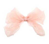 FRCOLOR Decorative Hair Clip Large Ribbon Bow Clip Soft Mesh Fabric Bowknot for Bridal Headpiece Elegant Ribbon Hair Bows for Girls Women