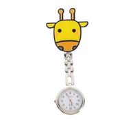 FRCOLOR Deer Shape Nurse Fob Watch with Quartz Movement Clip-on Pocket Watch for Nurses and Students