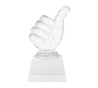 FRCOLOR Delicate Crystal Trophy Hand-shaped Design, Convenient and Creative Award for Campus Activities and Courtyard Gardens, Simple Style Attention to Detail
