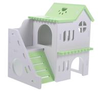 FRCOLOR Delicate Hamster Hideout Wooden Villa for Small Pets Quiet Secluded Nest for Hamsters Guinea Pigs Chinchillas with Smooth Polished Corners Safe Play and Rest House