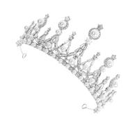 FRCOLOR Delicate Silver Bridal Crown Headband for Bride Wedding Hair Accessories Chic Glittering Headpiece for Women and Unique Party and Engagement Decor