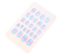 FRCOLOR Detachable Fake Nails 2 Boxes Self-adhesive Abs Nail Decorations for Kids and Little Girls Manicure Set Eco-friendly Non-toxic Color Style