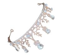 FRCOLOR Diamond Crown Hair Accessory Wedding Rhinestone Crown Tiara Bridal Headband Decor for Bride