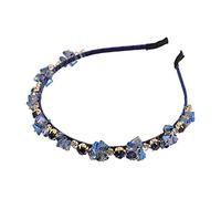 FRCOLOR Diamond Headpiece Rhinestone Hairband Sparkling Flower Hairbands Jewelry Fashion Beaded Headbands Women Hair Accessory Braide Hair Hoop Blue Blue Tiara