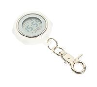 FRCOLOR Digital Nurse Watch with Keychain Design, Lightweight Silicone and Plastic Pocket Watch for Daily Life and Work the Hospital, Precision Movement, Simple Appearance