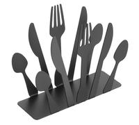 FRCOLOR Dinner Napkin Holder for Table and Bathroom, Premium Iron Material with Decorative Design, Black Metal Napkin Stand to Store Paper Towels and Tissues, for Indoor Use and Picnics