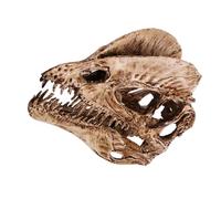 FRCOLOR Dinosaur Model Skull Decor Decoration Beige Dilophosaurus Delicate Resin Random Color for Living Room and Fireplace for Home