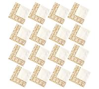 FRCOLOR Disposable Beautiful Golden Printing Pattern Design 100pcs Gold and White Printed Napkin Paper Good Absorbent Ability, Chic Paper Napkins for Birthday Party and Other Occasions