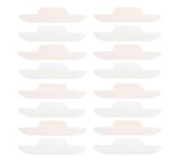 FRCOLOR Disposable Collar Protector Sweat Pads for Shirts 24pcs Ultra-thin Non-woven Fabric Close Fit and Curve Shape, Invisible Hat Sweat Liner for Public Speaking and Job Negotiations