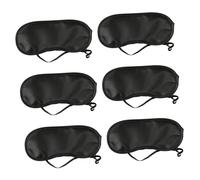 FRCOLOR Disposable Sleeping Eye Mask 20pcs Black Travel Eye Patch Blindfold Shade for Airplane Hotel Use