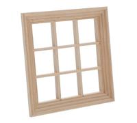 FRCOLOR Diy-friendly Dollhouse Window Frame for Miniature Furniture Decoration Versatile Plain Design for Dollhouse Mini Gardens Bonsai and Display Cases Model Accessory