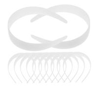 FRCOLOR Diy Headwear Accessories: 12 Pcs White Simple Headband Bases for Women Craft Head Bands Comfortable Fit