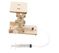 FRCOLOR DIY Hydraulic Wood Lift Kit for Educational Science Puzzle with Stable Scissor Mechanism Eco Friendly Material Hands Assembly for Boys and Learning Principles of Air Pressure and