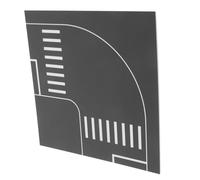 FRCOLOR DIY Plastic Micro Landscape Road Model with Curves Realistic Traffic Sign for Easy Assembly Educational Playset for Scene Accessories and Traffic