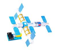 FRCOLOR DIY Space Shuttle and Satellite Model Kit for Stem Science Experiment Interactive Educational Rocket Assembly for Boys and Hands Learning and Teamwork Activity