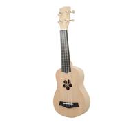FRCOLOR DIY Ukulele Kit Basswood Hand Painting Musical Instrument for Beginners and Adults Lightweight Soprano with Nylon Strings and Assembly Parts Cherry Blossom