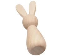 FRCOLOR DIY Unfinished Wooden Peg Dolls Wooden Bunny Rabbit Mini Figurines Beige Wood Creative Decoration and DIY Graffiti for Table Decoration