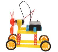 FRCOLOR DIY Wind Power Car Model Science Learning Kit for Over Stem Educational Building for Hand Eye Coordination and Engineering Skills Development Random Color