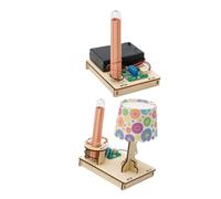 FRCOLOR DIY Wireless Power Transmission Science Kit for Stem Educational Electronic with Table Lamp Model Easy Assembly Experiment for Students to Explore Electricity Principles and