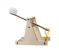FRCOLOR DIY Wood Catapult Kit for Educational Ancient Siege Engine Model Building Easy to Assemble Sturdy Wooden Construction for Interactive Physics Games and Craftsmanship Skills